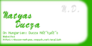 matyas ducza business card